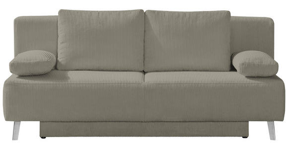 SCHLAFSOFA Spicy in Cord Taupe  - Taupe, MODERN, Textil/Metall (193/85/88cm) - Novel