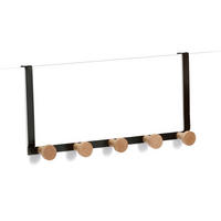 TÜRHAKEN  in Schwarz  - Schwarz, Basics, Holz/Metall (37,5/8/18cm) - Zeller Present