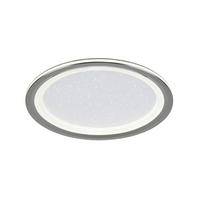 STROPNÉ LED SVIETIDLO, 40/6 cm  - čierna/chrómová, Trend, kov/plast (40/6cm) - Novel