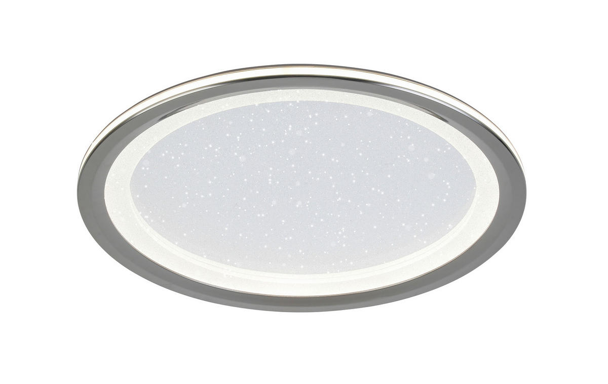 STROPNÉ LED SVIETIDLO, 40/6 cm  - čierna/chrómová, Trend, kov/plast (40/6cm) - Novel