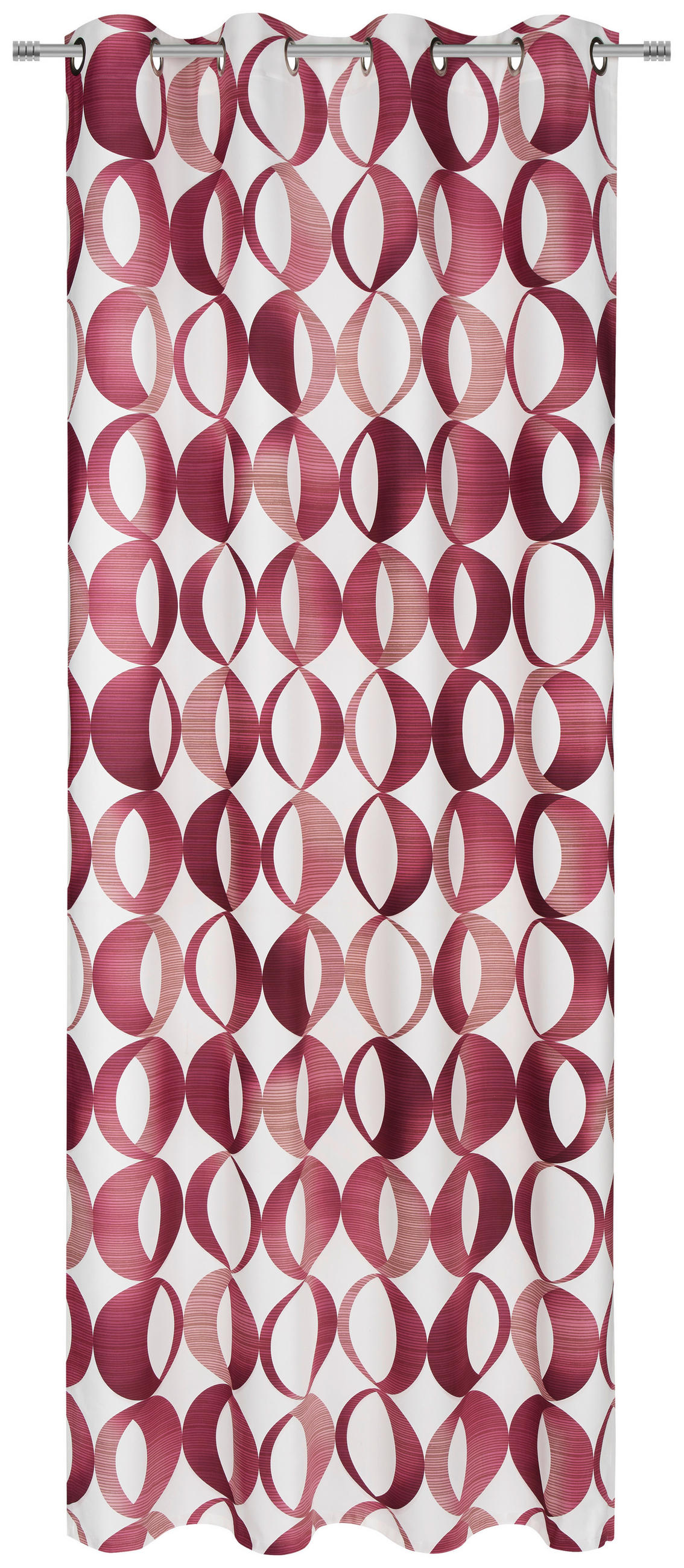 ZÁVES S OČKAMI, nepriehľadné, 140/255 cm - červená, Lifestyle, textil (140/255cm) - Novel