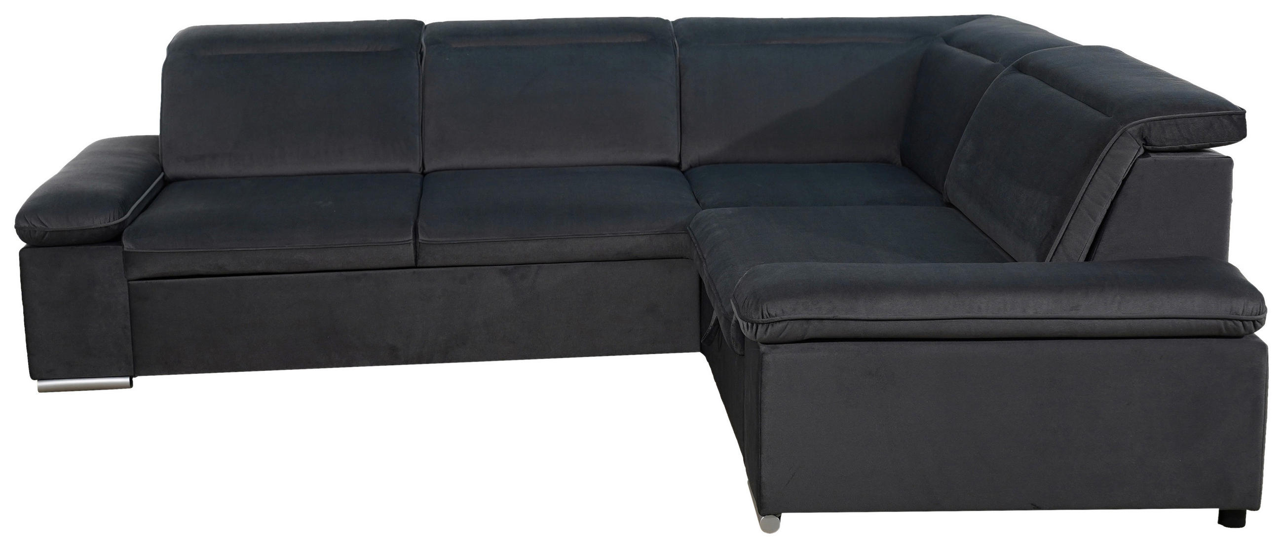 MID.YOU ROZKLADACIA ROHOVÁ POHOVKA, textil, sivá