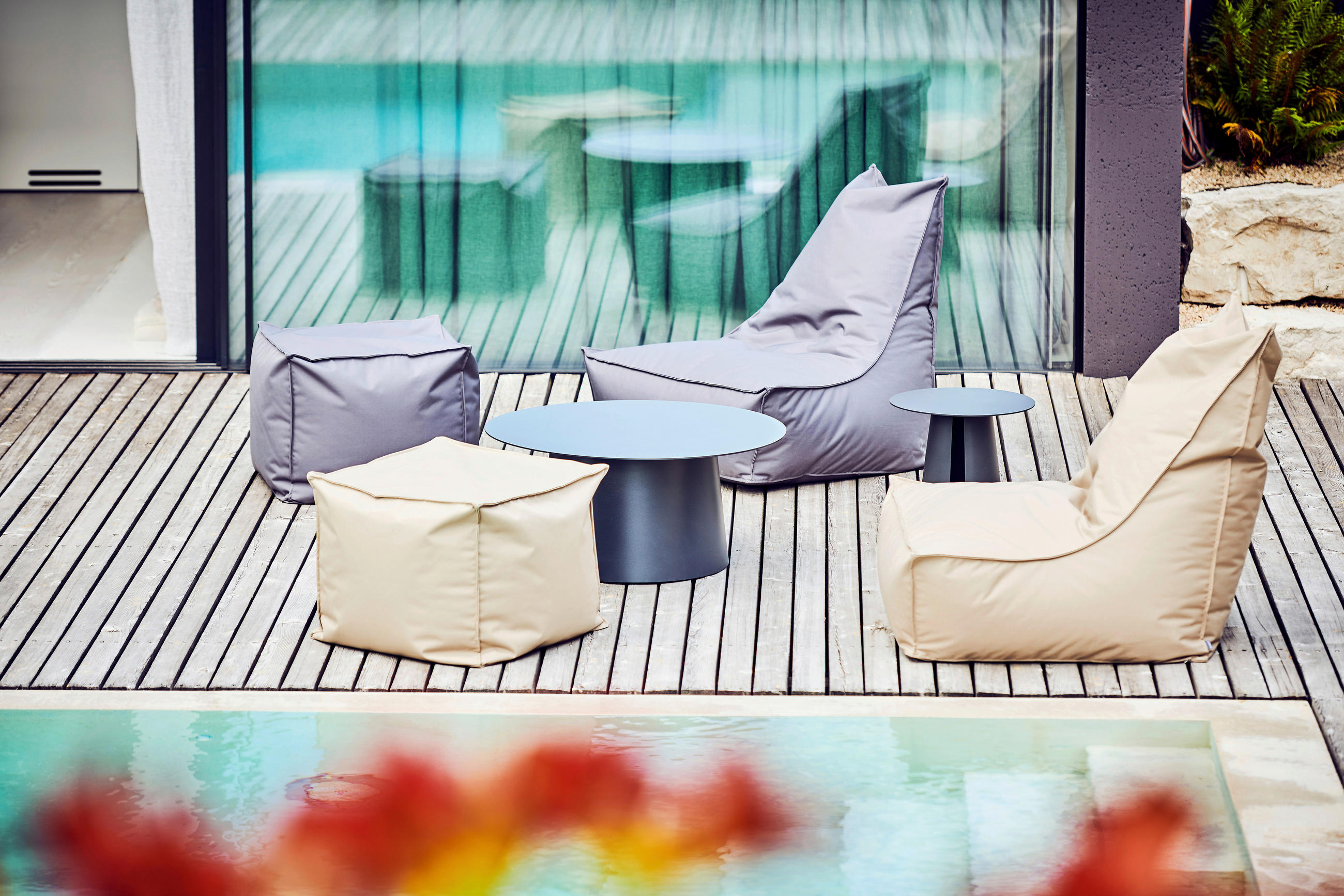 OUTDOORSITZSACK - Taupe, Design, Textil (80/80/80cm) - Jan Kurtz