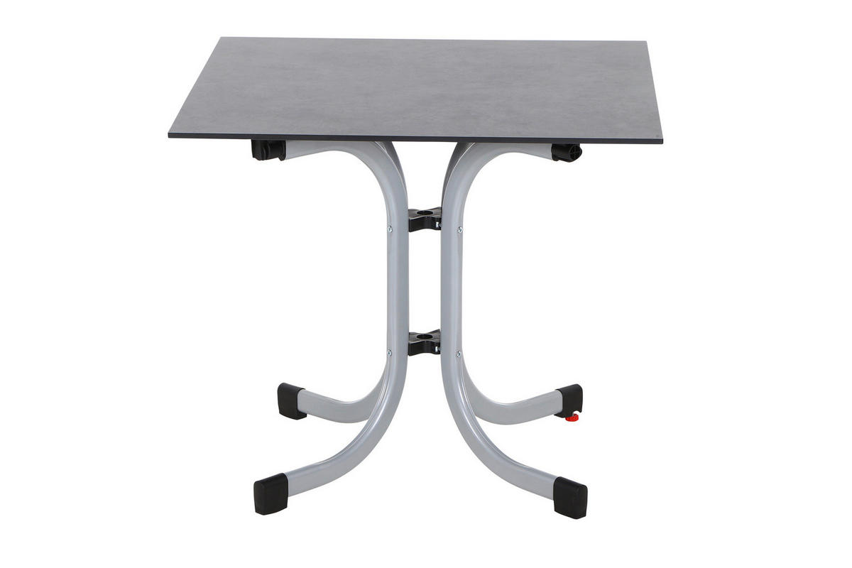 GARTENKLAPPTISCH 80/80/71 cm  - Anthrazit/Silberfarben, KONVENTIONELL, Holz/Kunststoff (80/80/71cm) - Siena Garden