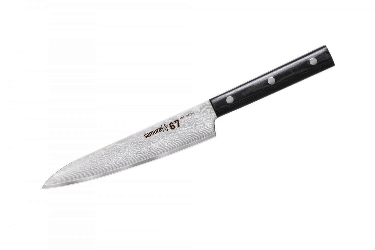UNIVERZALNI NOŽ - srebrna/crna, Osnovno, metal/pločasti materijal (26.5/3,5/2cm) - Samura