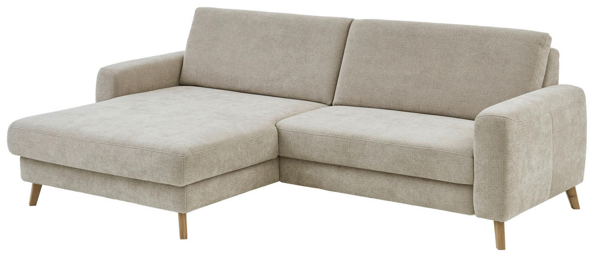 ECKSOFA  Chenille Beige  - Beige, Design, Holz/Textil (167/222cm) - Beldomo Comfort