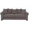 SCHLAFSOFA Cord Dunkelgrau  - Dunkelgrau/Schwarz, KONVENTIONELL, Kunststoff/Textil (250/95/125cm) - Hom`in