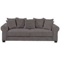 SCHLAFSOFA Cord Dunkelgrau  - Dunkelgrau/Schwarz, KONVENTIONELL, Kunststoff/Textil (250/95/125cm) - Hom`in
