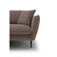 ECKSOFA  in Webstoff Braun  196/304 cm  - Schwarz/Braun, KONVENTIONELL, Textil/Metall (196/304cm) - Hom`in