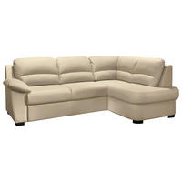 ECKSOFA in Lederlook Beige  - Beige/Schwarz, Konventionell, Kunststoff/Textil (240/45/165cm) - MID.YOU