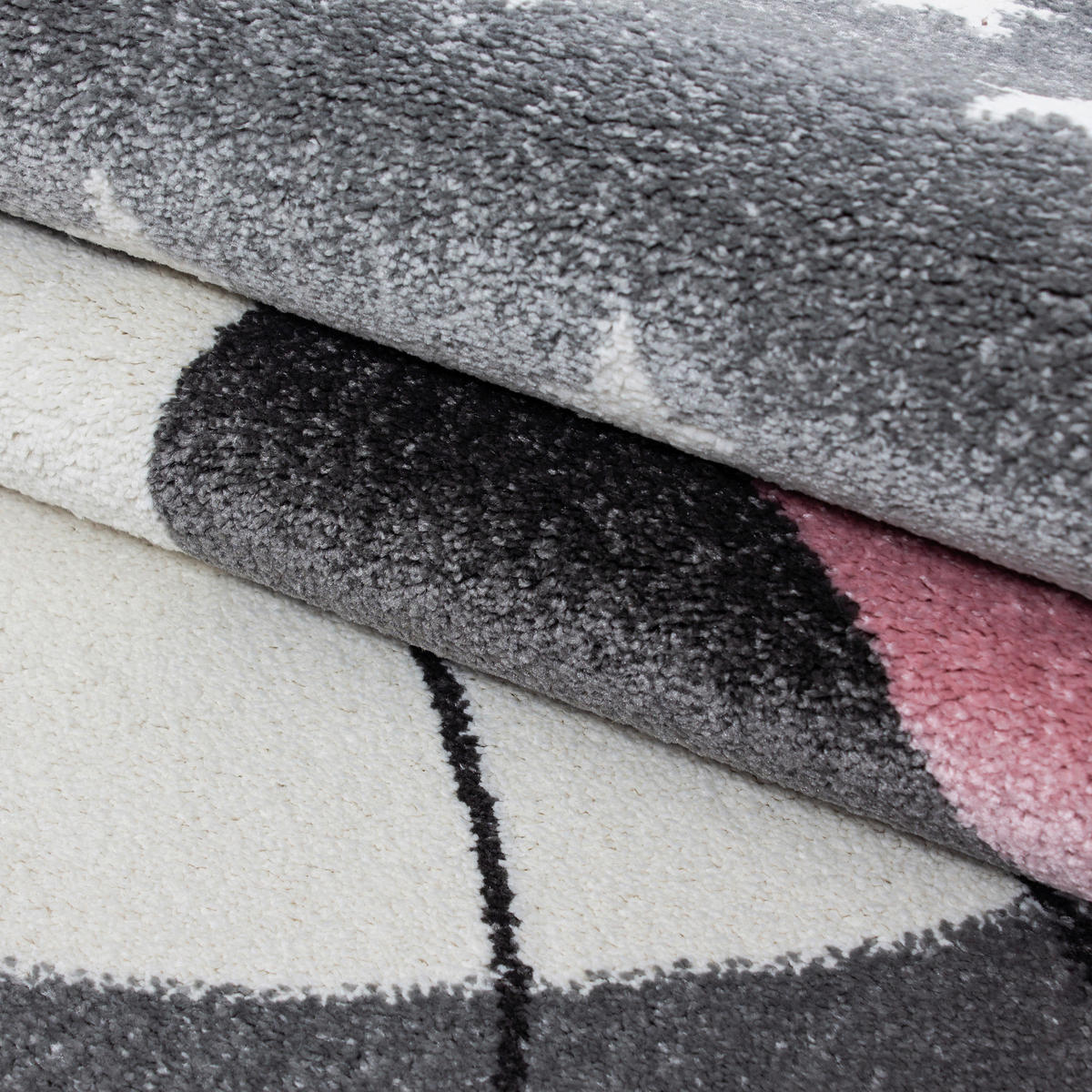 DĚTSKÝ KOBEREC, 120 cm šedá, bílá, pink - šedá/bílá, Trend, textil (120cm) - Ben'n'jen