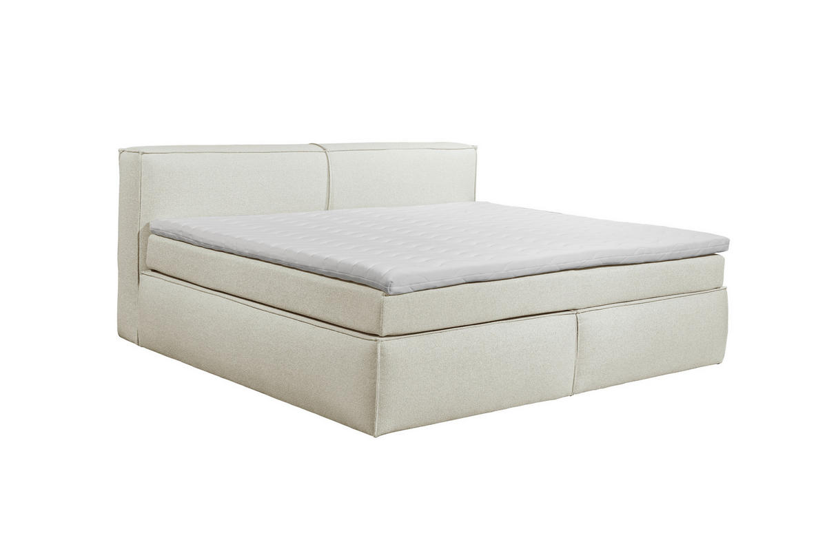 FAMILIENBOXSPRINGBETT - Creme/Schwarz, LIFESTYLE, Kunststoff/Textil (240/200cm) - Esposa