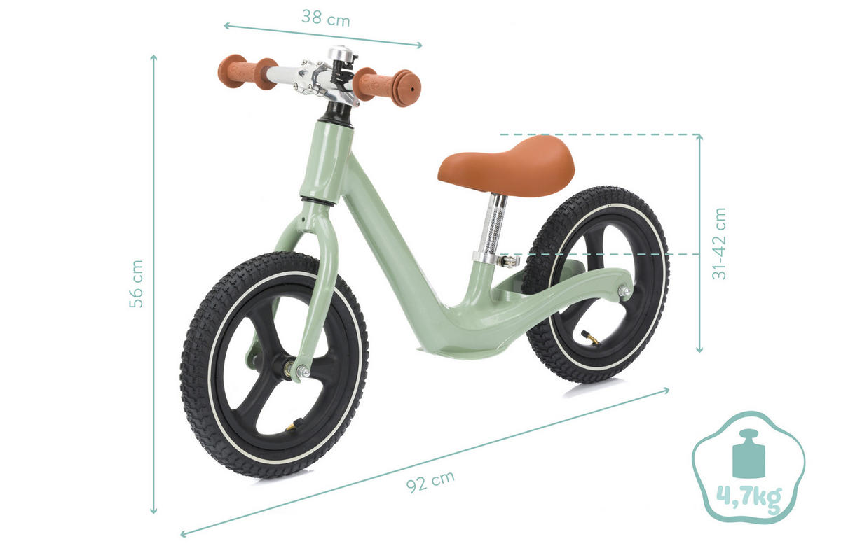 BICIKL BEZ PEDALA - mintzelena, Osnovno, metal/plastika (92/38cm) - Fillikid