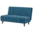 SCHLAFSOFA Samt Dunkelblau  - Schwarz/Dunkelblau, Design, Holz/Textil (143/82/91cm) - Carryhome