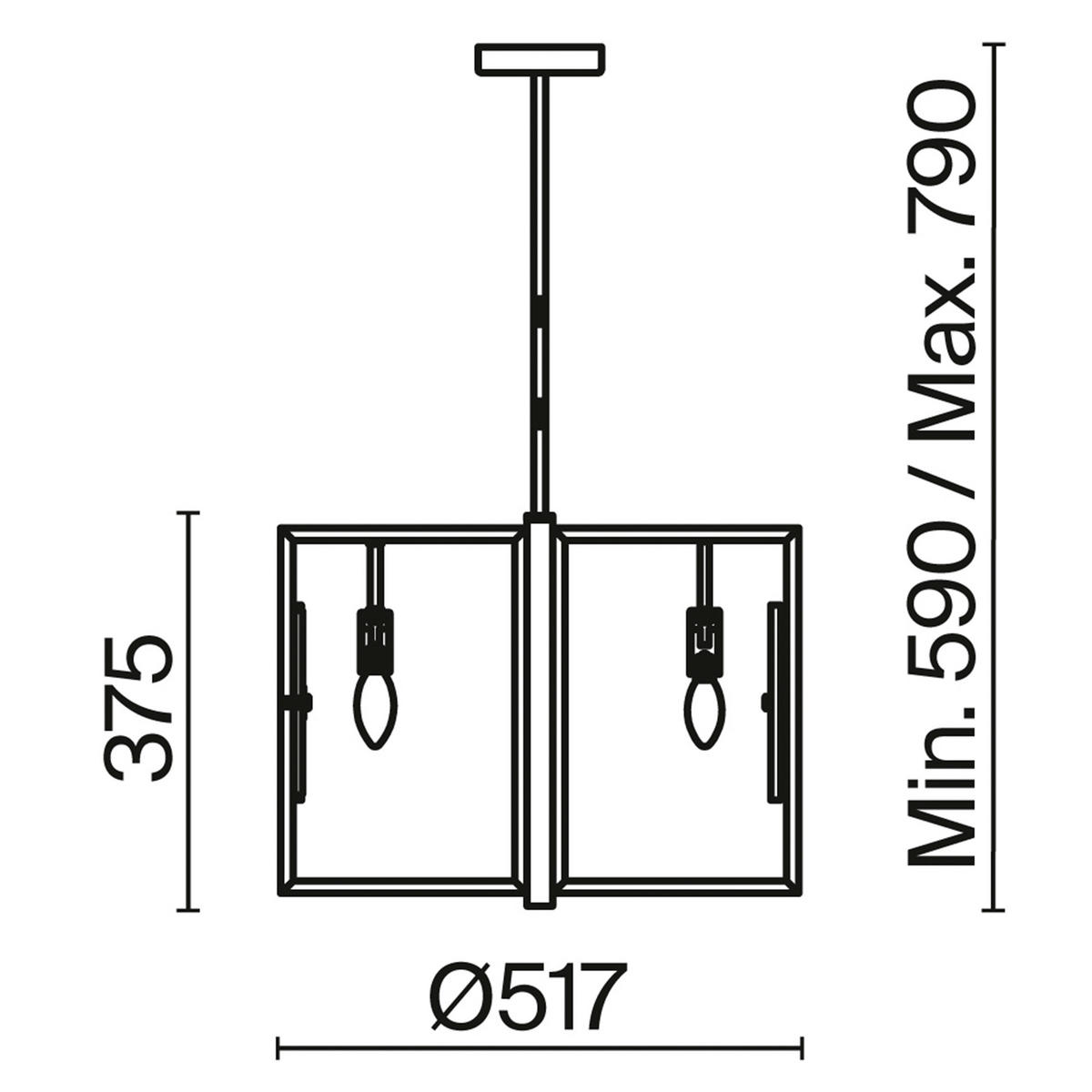 PENDELLEUCHTE  51,7/37,5/51,7 cm   - Goldfarben, Trend, Stein/Metall (51,7/37,5/51,7cm) - MAYTONI