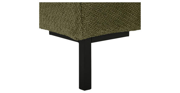 ECKSOFA Olivgrün Webstoff Rückenkissen, Bettkasten, Schlaffunktion, Rücken echt, Liegefläche im Originalstoff  - Schwarz/Olivgrün, KONVENTIONELL, Textil/Metall (292/192cm) - Carryhome