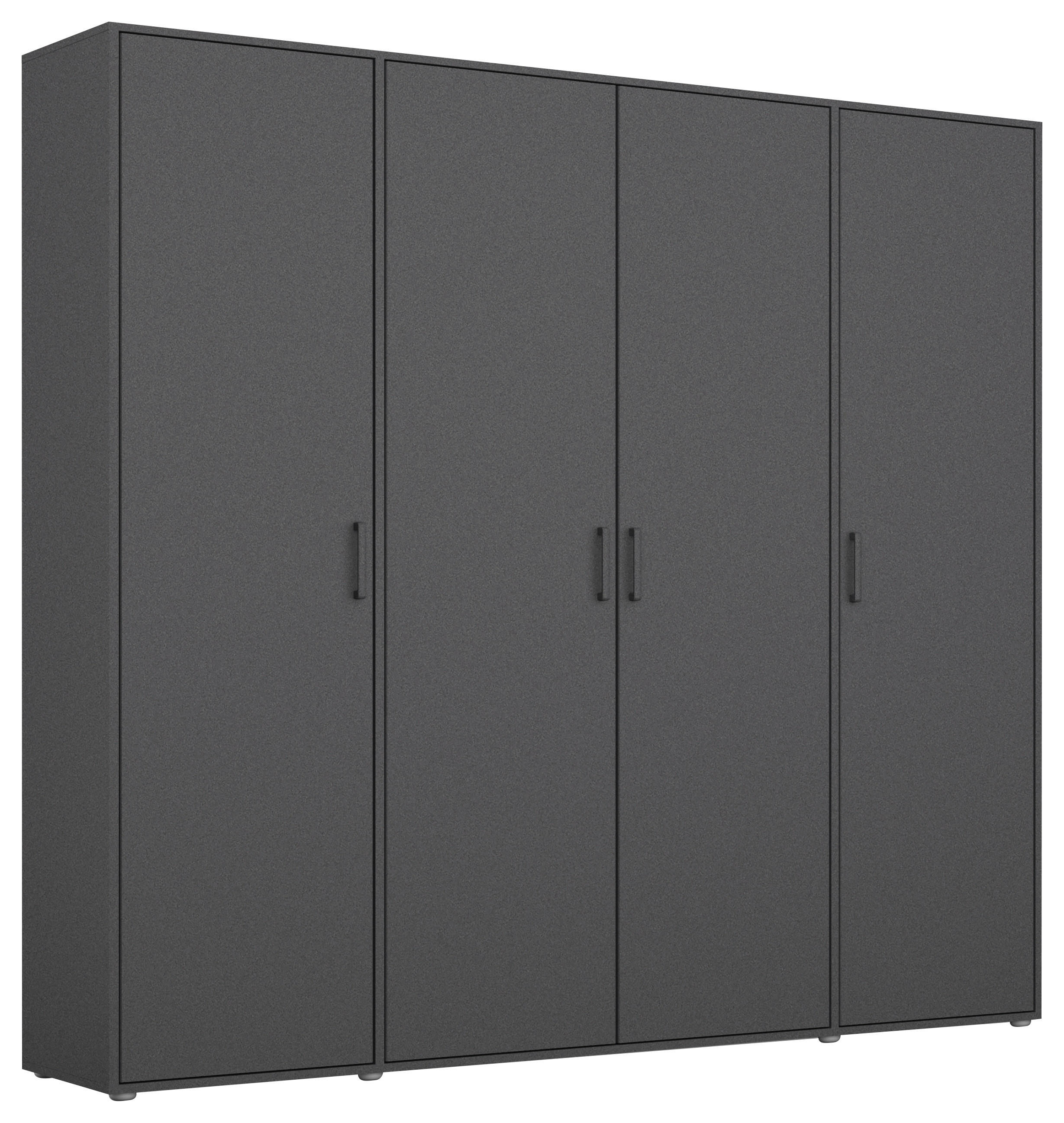 DREHTÜRENSCHRANK 187/194/53 cm,  in Grau, 4 Tür(en)  - Grau, MODERN, Holzwerkstoff/Kunststoff (187/194/53cm) - Rauch Möbel