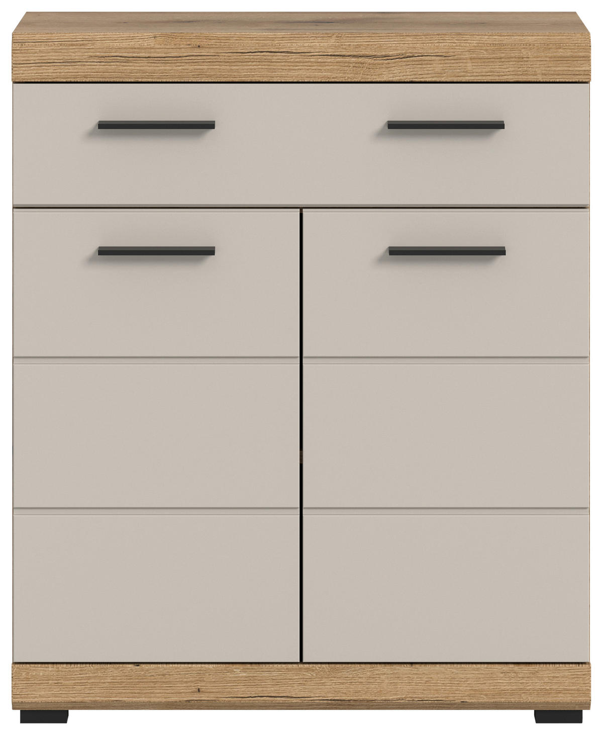 MIDISCHRANK 74/88/31 cm  - Kaschmir/Schwarz, MODERN, Holzwerkstoff/Kunststoff (74/88/31cm) - MID.YOU