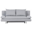 SCHLAFSOFA Flachgewebe Hellgrau  - Chromfarben/Hellgrau, Design, Kunststoff/Textil (194/73/91cm) - Xora