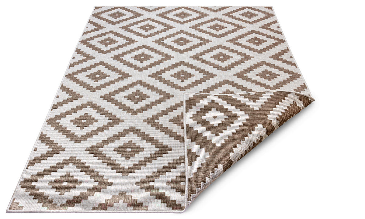 OUTDOORTEPPICH 80/150 cm Twin Creme, Cappuccino  - Creme/Cappuccino, Basics, Kunststoff (80/150cm)