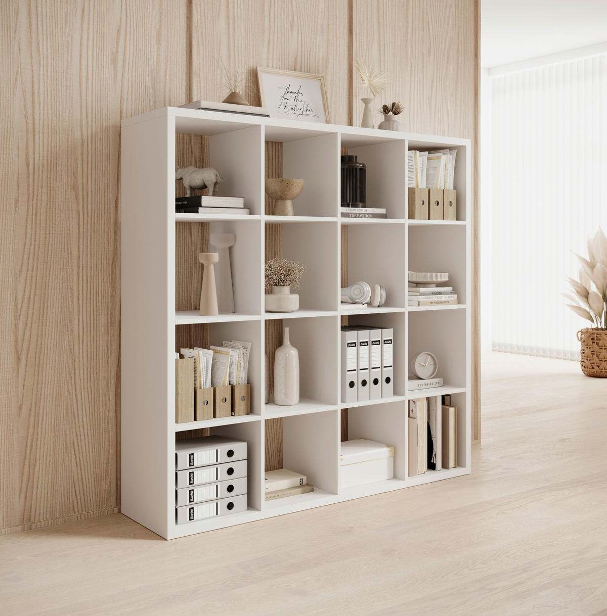 RAUMTEILER - Weiß, Design, Holzwerkstoff (147/147/38cm) - Carryhome