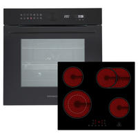 BACKOFENSET ASET9005500  - Schwarz, Basics, Glas/Metall (59,5/59,5/57,5cm) - Respekta