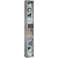 REGAL Grau  - Grau, Basics, Glas/Holzwerkstoff (21/152/20cm) - MID.YOU