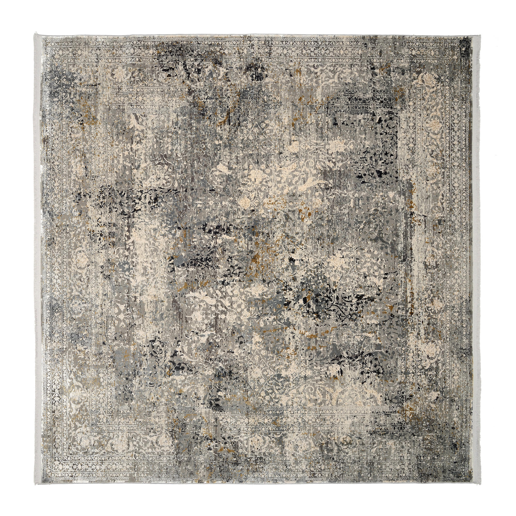 WEBTEPPICH 200/200 cm Toulon Grau, Hellgrau, Dunkelgrau  - Dunkelgrau/Hellgrau, Design, Textil (200/200cm) - Dieter Knoll