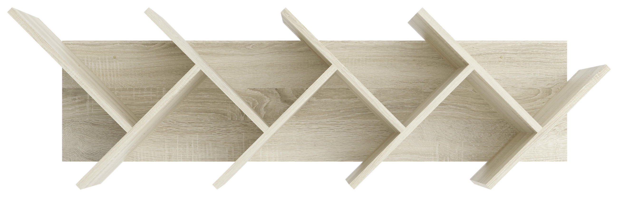 NÁSTĚNNÝ REGÁL, 128/39/26 cm - barvy dubu, Konvenční, kompozitní dřevo (128/39/26cm) - MID.YOU