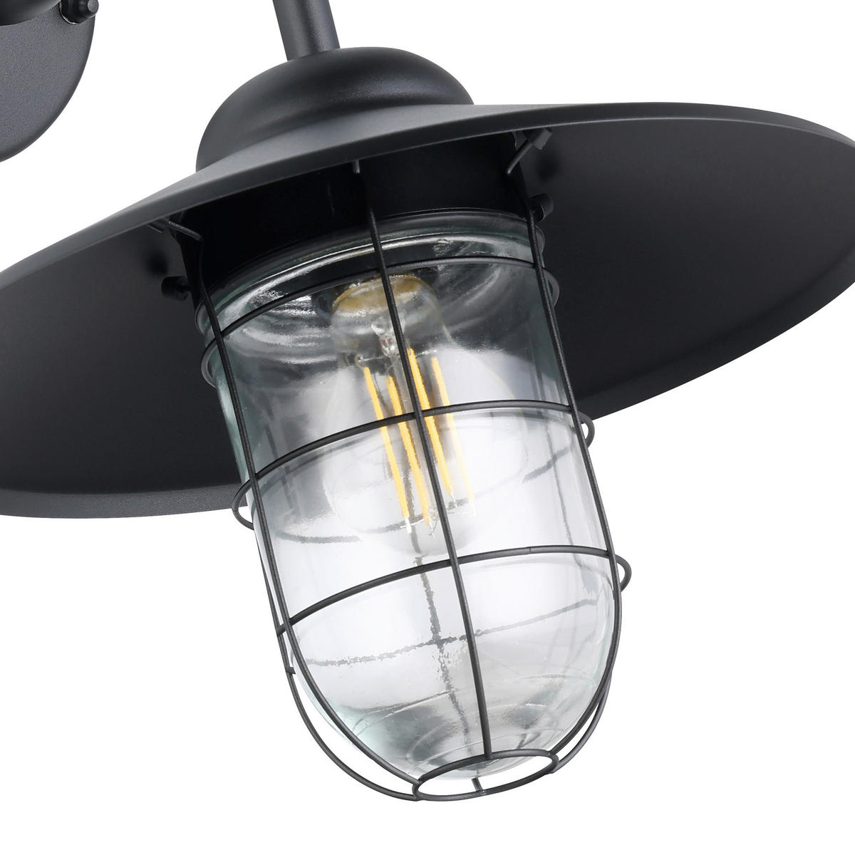 VENKOVNÍ SVÍTIDLO  - černá/barvy zinku, Konvenční, kov/sklo (30/25/38cm) - Eglo