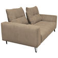 BIGSOFA  in Cord Beige  - Beige/Schwarz, KONVENTIONELL, Textil/Metall (246/100/116cm) - Carryhome