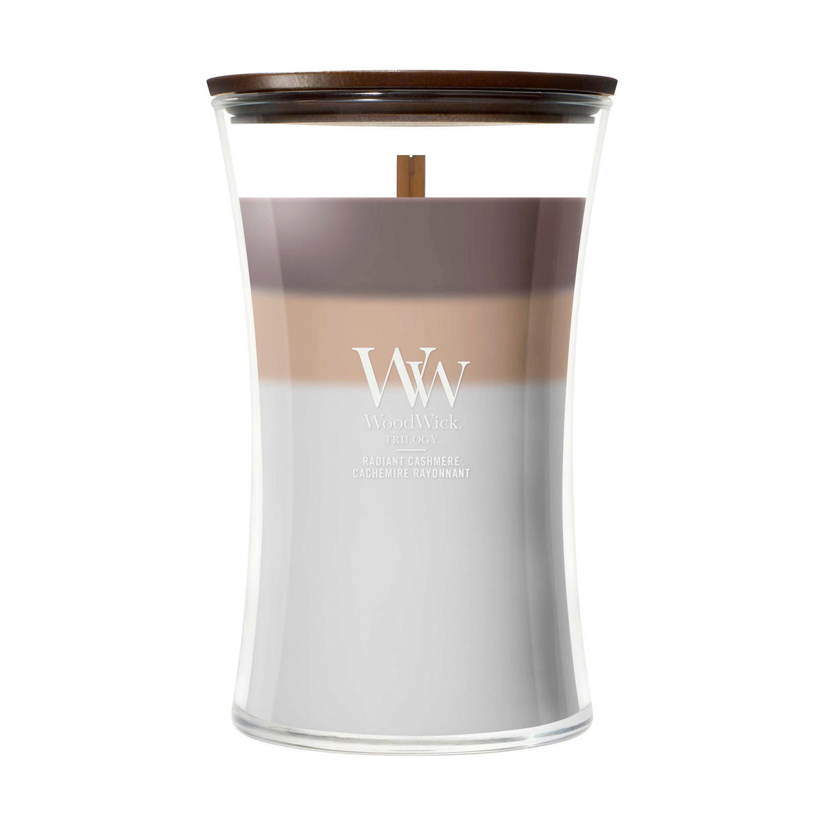 SVIJEĆA MIRISNA  višebojno  - višebojno, Basics, staklo/drvo (10/18/10cm) - WoodWick