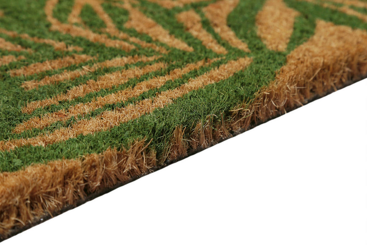 FUßMATTE 60/90 cm Jungle Mat  - Beige/Grün, Design, Kunststoff/Textil (60/90cm) - WECON HOME