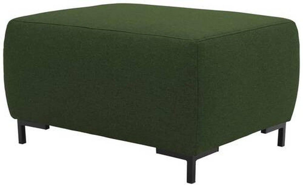HOCKER Webstoff Grün  - Schwarz/Grün, Design, Textil/Metall (88/44/68cm) - LOOKS by W.Joop
