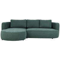ECKSOFA in Webstoff Grün  - Schwarz/Grün, Design, Kunststoff/Textil (183/284cm) - Welnova