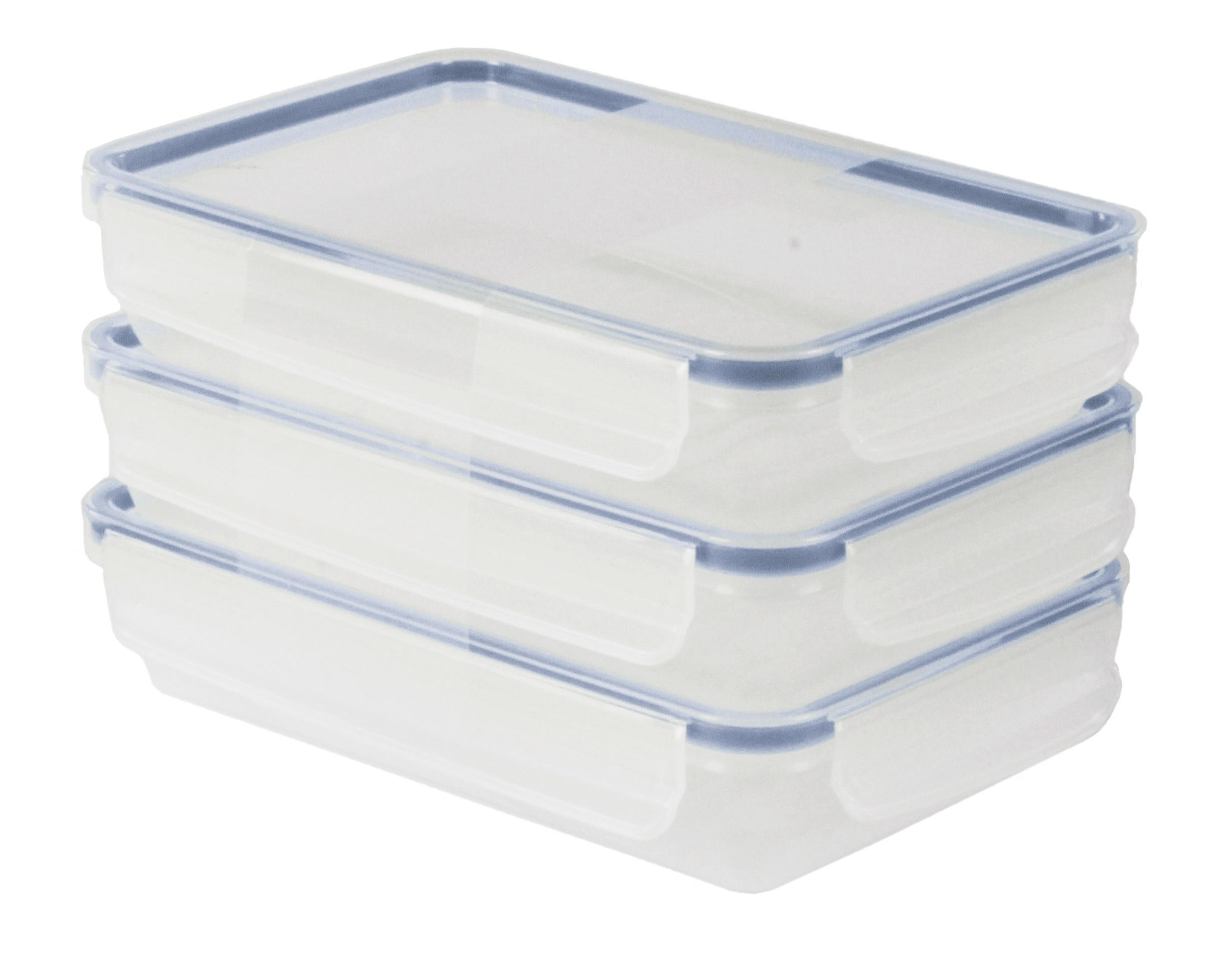 FRISCHHALTEDOSE CLIC & LOCK 1 L  - Blau/Transparent, Basics, Kunststoff (24/16/14cm) - Rotho