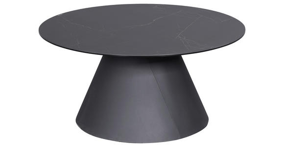 COUCHTISCH in Metall, Glas, Keramik 80/80/38 cm - Anthrazit/Schwarz, Design, Glas/Keramik (80/80/38cm) - Dieter Knoll