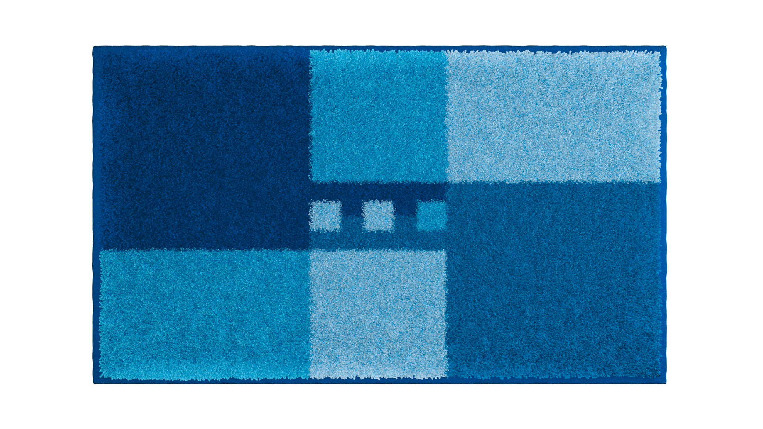 BADEMATTE Blau 65/115 cm  - Blau, Basics, Kunststoff/Textil (65/115cm) - Grund