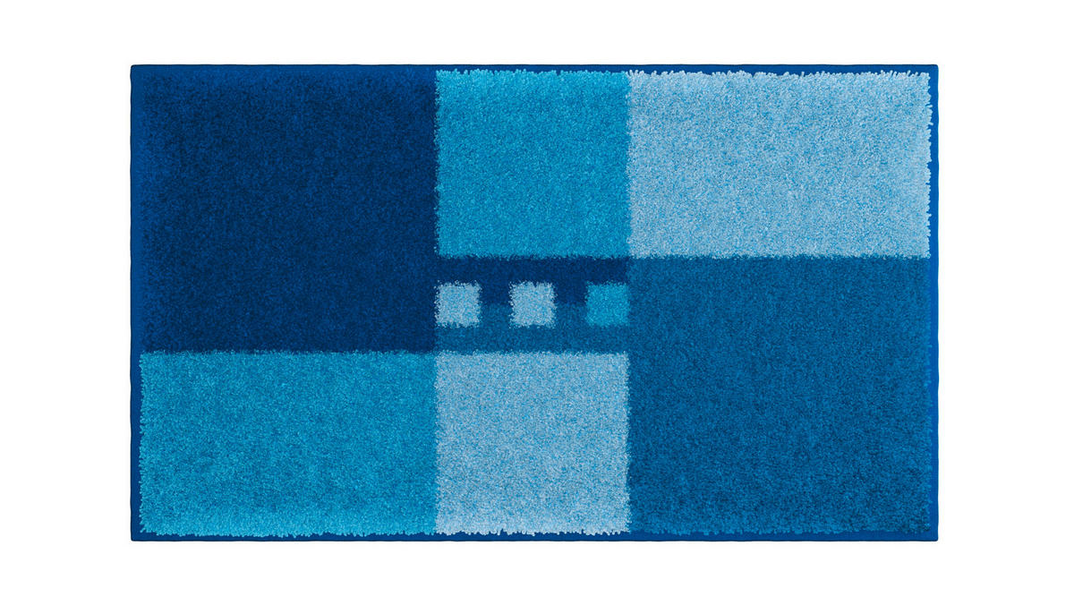 BADEMATTE Blau 65/115 cm  - Blau, Basics, Kunststoff/Textil (65/115cm) - Grund