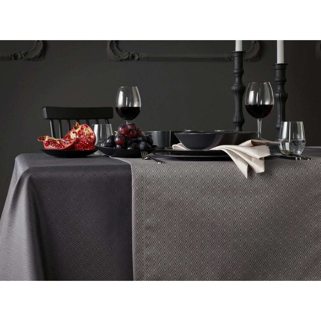 Thumbnail - Curt Bauer Tischdecke Riga, Anthrazit, Grau, Textil, Graphik, rechteckig, 130x200 cm, Oeko-Tex® Made IN Green, bügelleic...