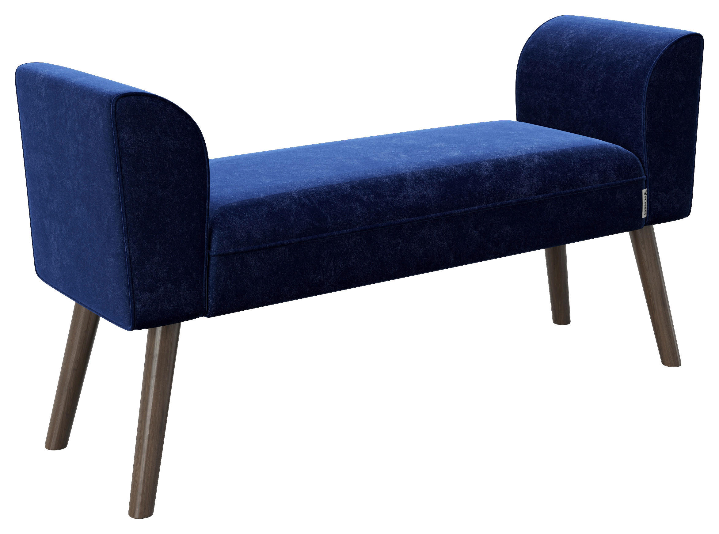HOCKERBANK 92,7/54,5/30 cm Samt Grau Holz  - Braun/Grau, MODERN, Holz/Textil (92,7/54,5/30cm) - Playboy