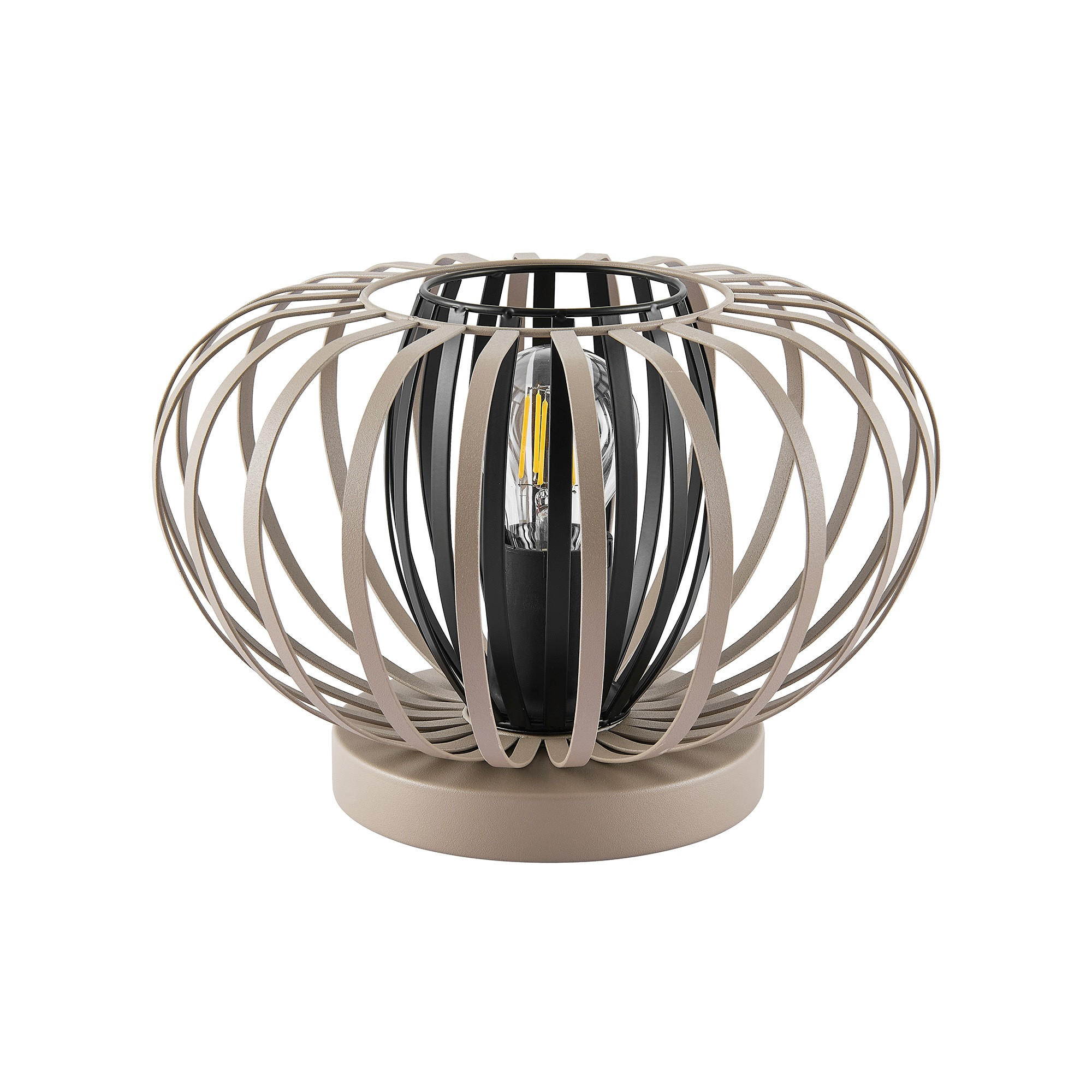TISCHLEUCHTE Melina 25/19 cm   - Sandfarben/Beige, Design, Metall (25/19cm) - Novel