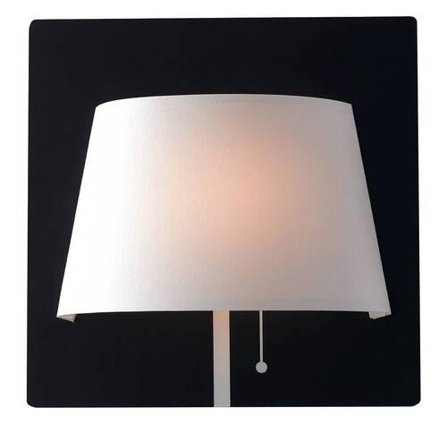 LED-WANDLEUCHTE 8,7/25/25 cm   - Schwarz/Weiß, Design, Textil/Metall (8,7/25/25cm)