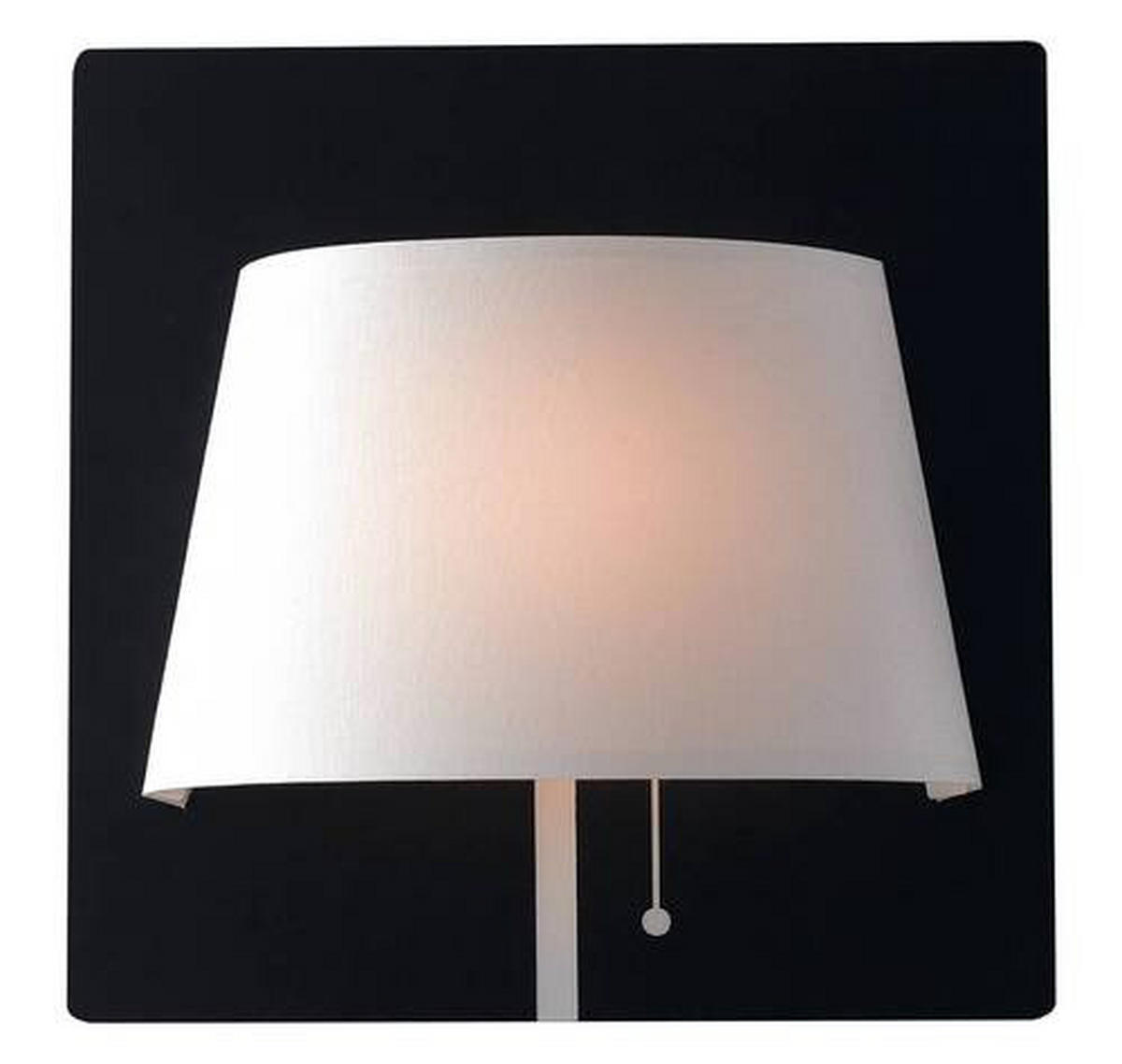 LED-WANDLEUCHTE 8,7/25/25 cm   - Schwarz/Weiß, Design, Textil/Metall (8,7/25/25cm)