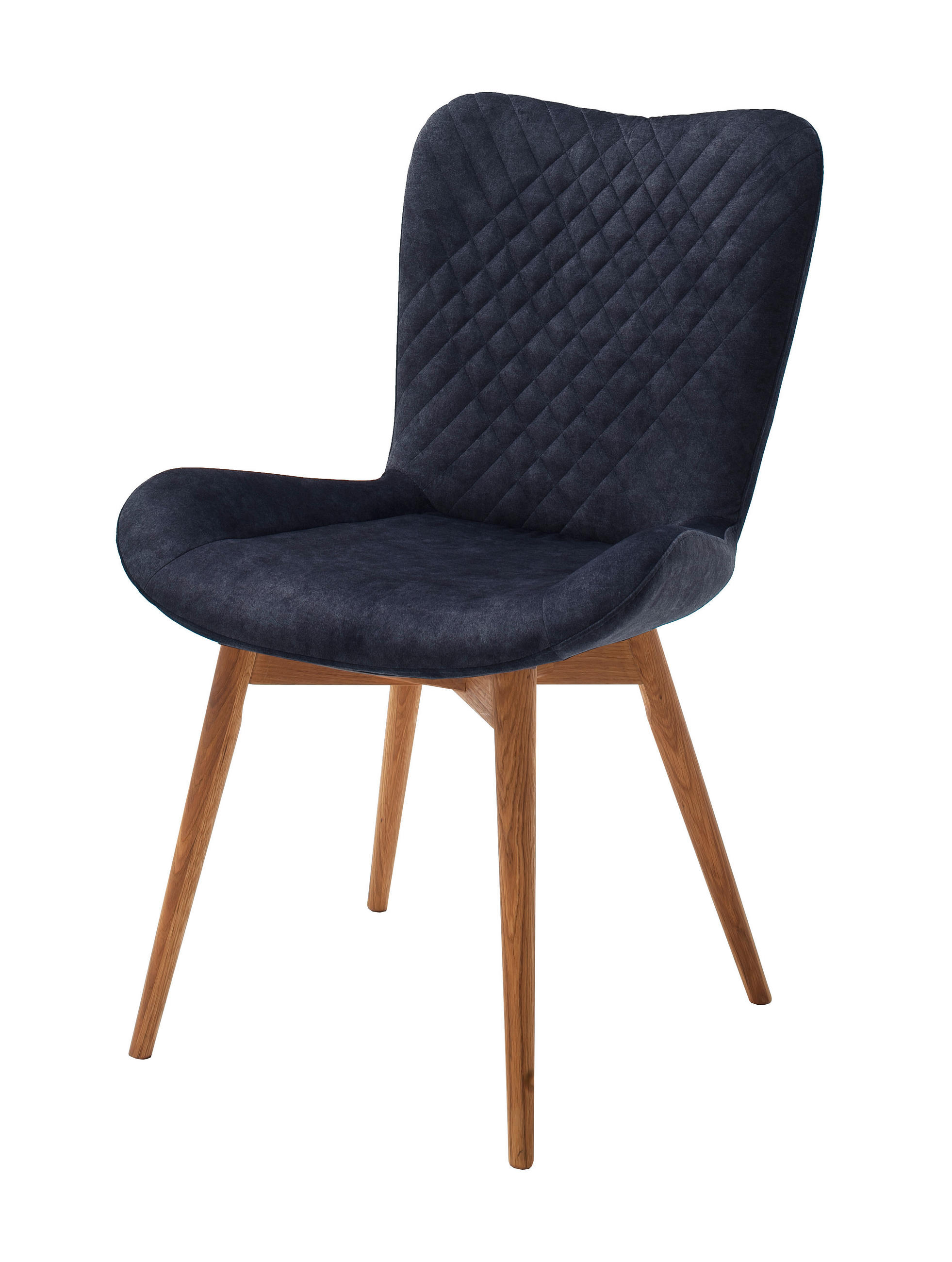 Stuhl Sarander Dunkelblau Echtholz-Beine