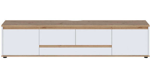 LOWBOARD  in 180/50/42 cm  - Schwarz/Weiß, MODERN, Holzwerkstoff (180/50/42cm) - Carryhome