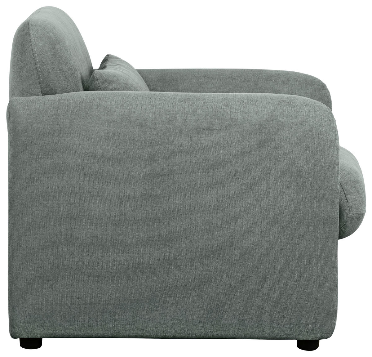 SESSEL in Samt Grau  - Schwarz/Grau, Design, Kunststoff/Textil (83/83/76cm) - MID.YOU