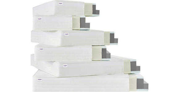 TASCHENFEDERKERNMATRATZE 120/200 cm Höhe ca. 23 cm  - Weiß, KONVENTIONELL, Textil (120/200cm) - Sleeptex