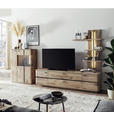 WOHNWAND  in Anthrazit, Eichefarben  300/181/50 cm  - Eichefarben/Anthrazit, KONVENTIONELL, Glas/Holzwerkstoff (300/181/50cm) - Cantus