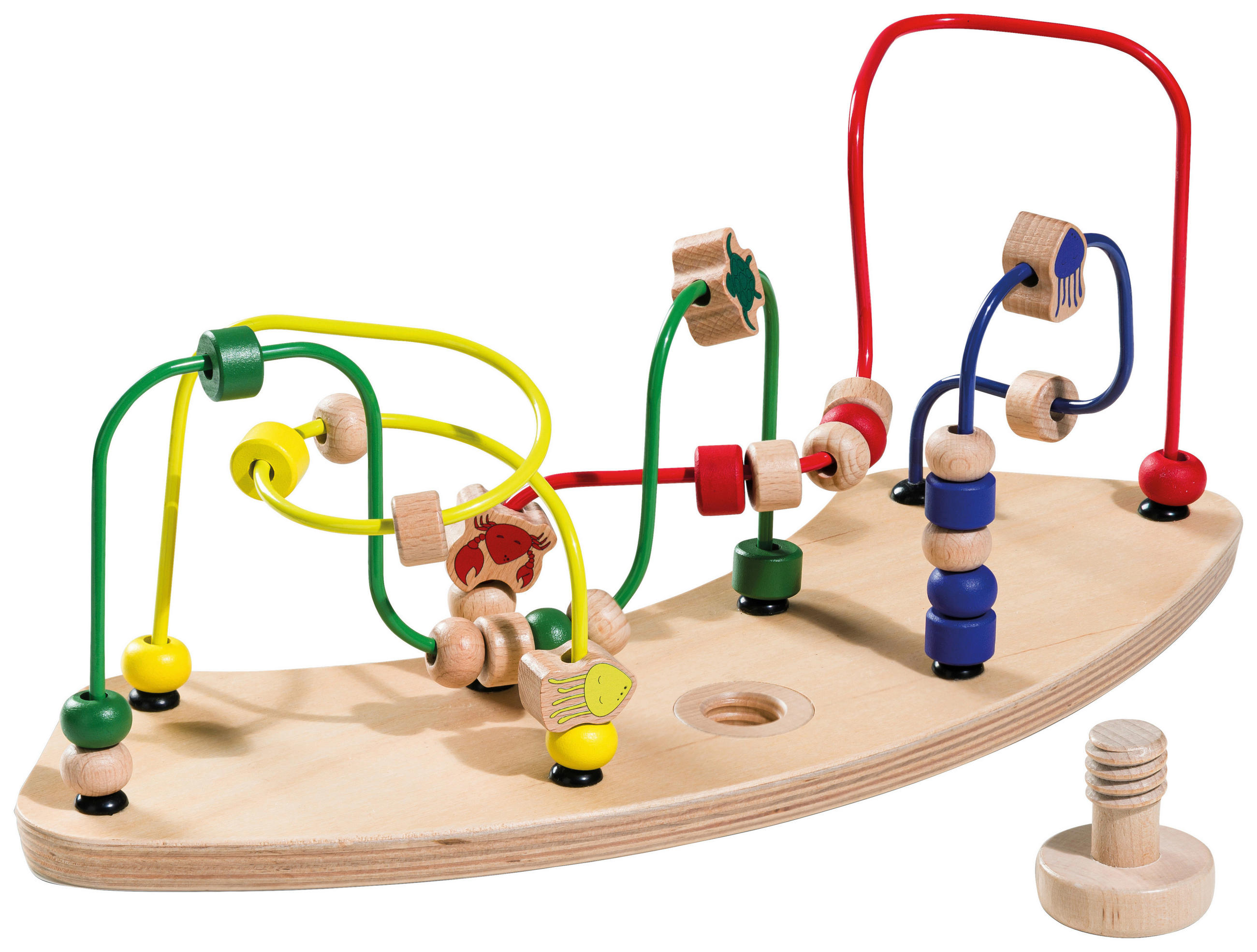 MOTORIČKA IGRAČKA  ALPHA UND BETA  - boje bukve, Basics, drvo (37/15/15cm) - Hauck